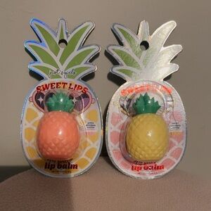 Sweet Lips Pineapple Lip Balm Set - Pink and Yellow
